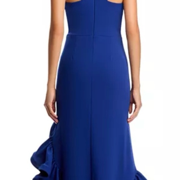 AQUA Racerback Ruffle Hem Gown - Picture 4 of 12